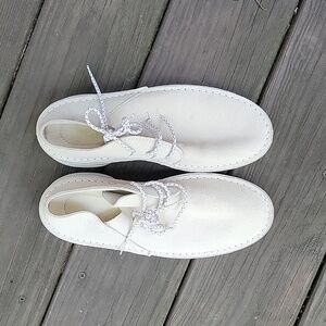 Clark's Origin White/Taupe Suede Sz 7